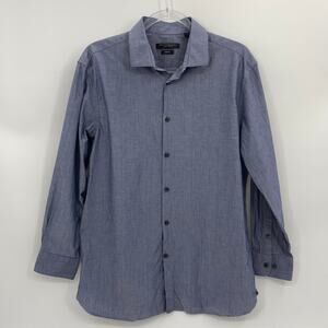 JOHN VARVATOS Shirt Men Size M Neck 16.5 Slim Fit Long Sleeve Button Up Collared